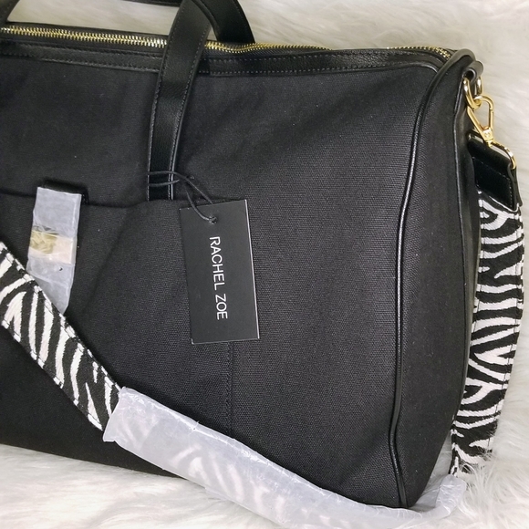 RACHEL ZOE Daisey Canvas Weekend Travel Tote Duffle Bag - Picture 8 of 15